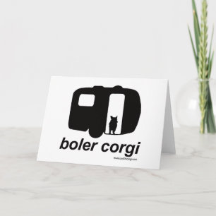 Buler Corgi Note Card - Pembroke Kort