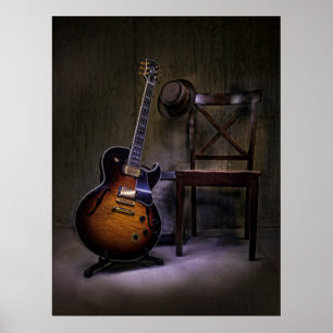 Bules gitarr med stolen poster