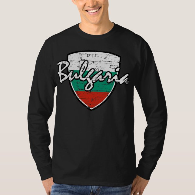 Bulgar bedrövad design t shirt (Framsida)