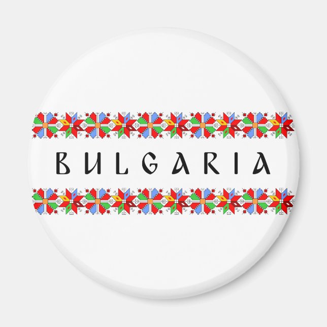 bulgaria land symbol namn text folk motif tradi magnet (Framsidan)