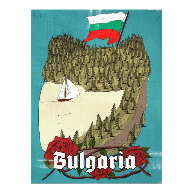 Bulgaria Vintage Travel Poster (Framsidan)