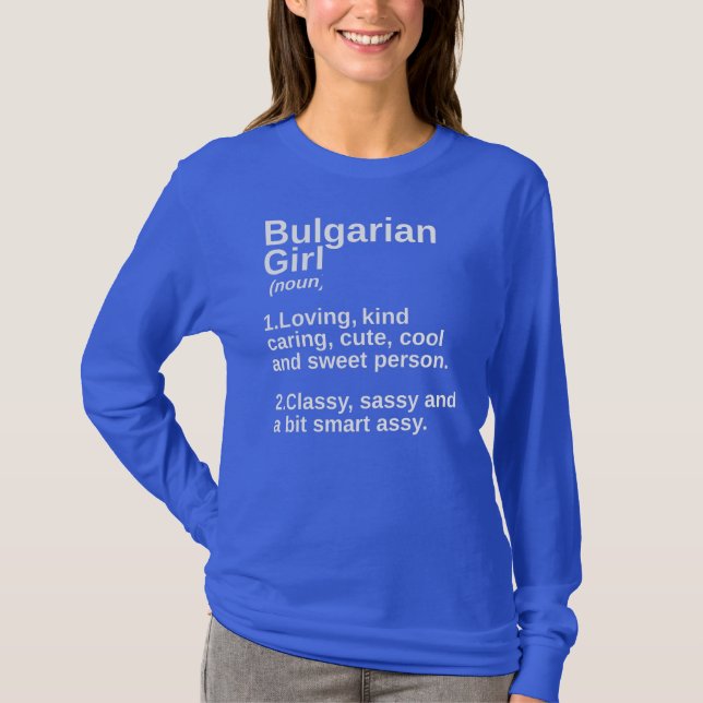 Bulgarian Girl Bulgaria Country Home Roots Womens T Shirt (Framsida)