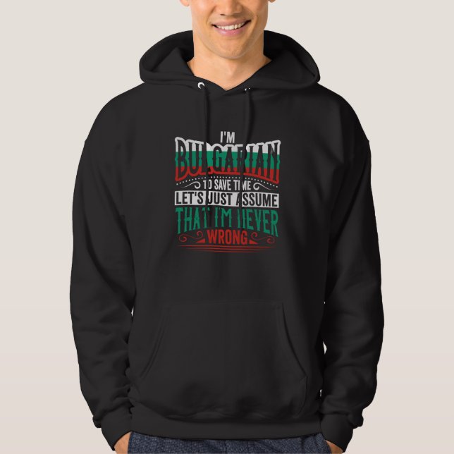 Bulgarian Roots  Bulgaria Heritage Apparel Men Wom Hoodie (Framsida)