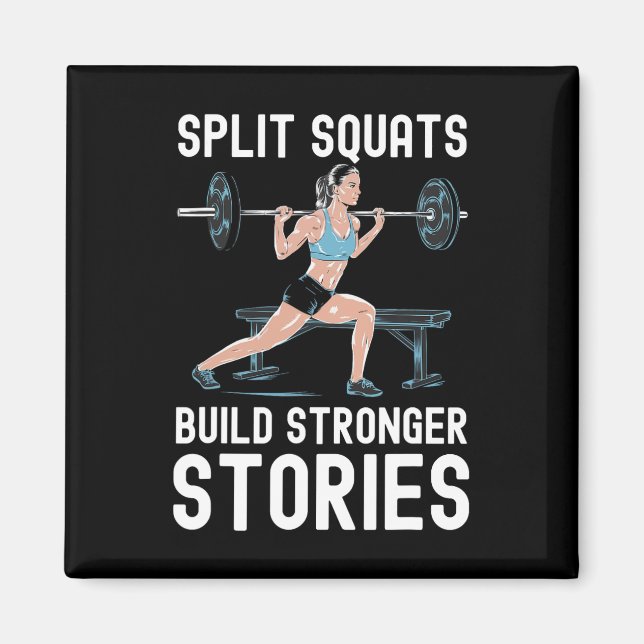 Bulgarian Squat Exercise Bodybuilding Fitness Work Magnet (Framsidan)
