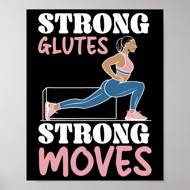 Bulgarian Squat Exercise Bodybuilding Fitness Work Poster (Framsidan)