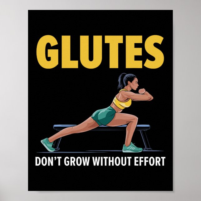 Bulgarian Squat Exercise Bodybuilding Fitness Work Poster (Framsidan)