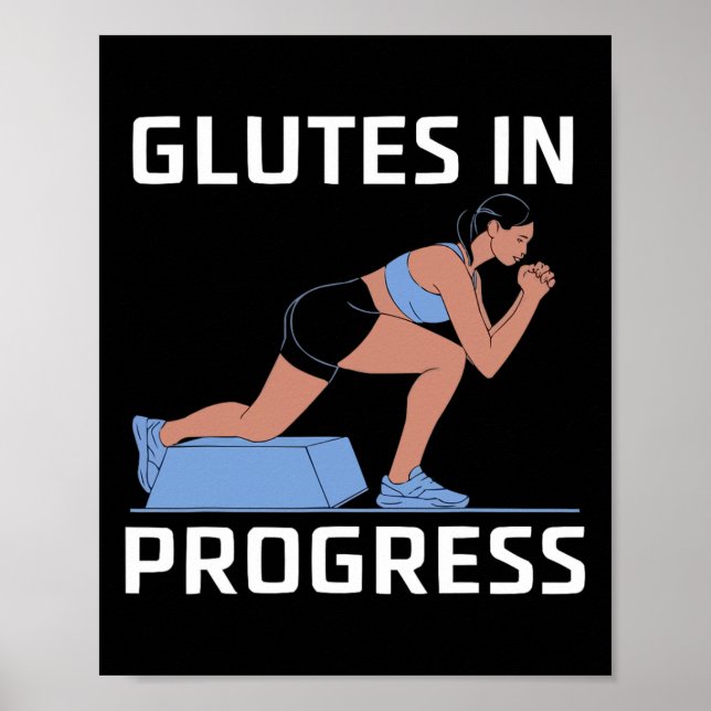 Bulgarian Squat Exercise Bodybuilding Fitness Work Poster (Framsidan)