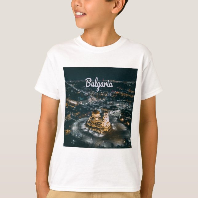 Bulgarien Capital Sofia Alexander Nevsky Cathedral T Shirt (Framsida)