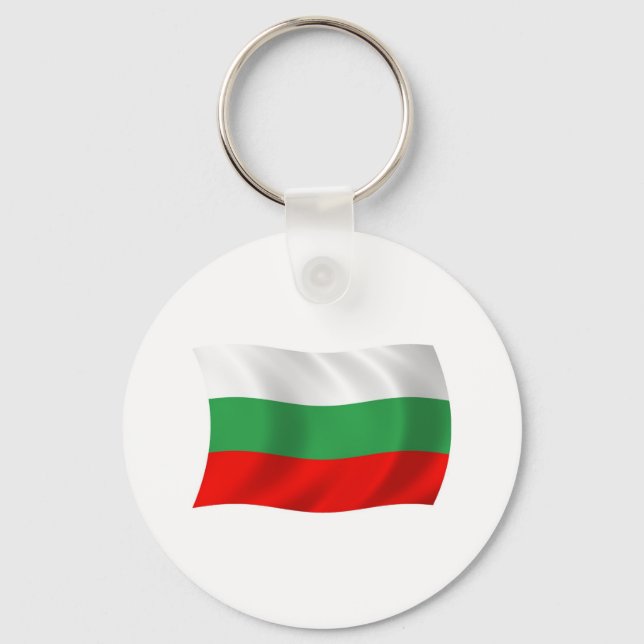 Bulgarien Flagg Nyckelring (Framsida)