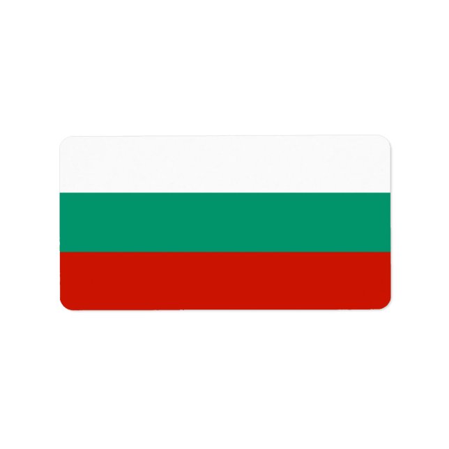 Bulgarien flagga adressetikett (Framsidan)