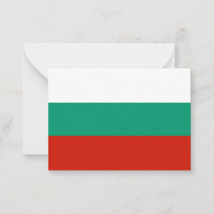 Bulgarien flagga anteckningskort