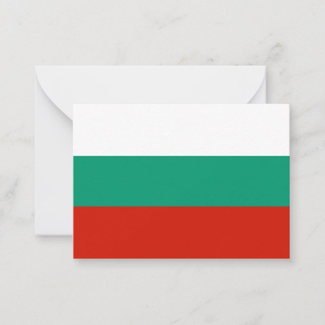 Bulgarien flagga anteckningskort (Framsida)