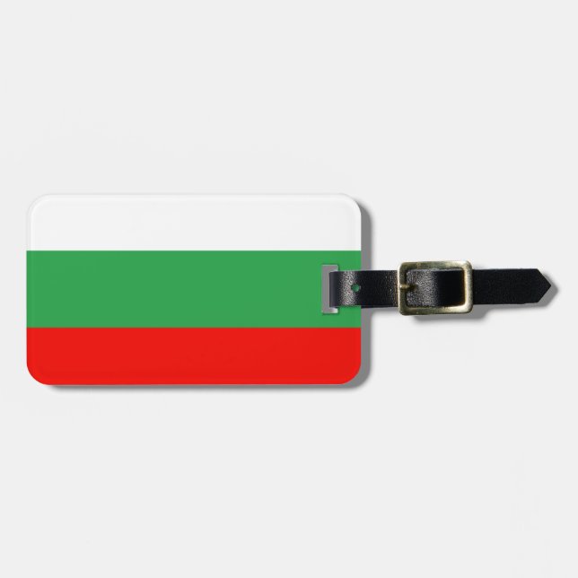 Bulgarien flagga bagagebricka (Horisontell Framsida)