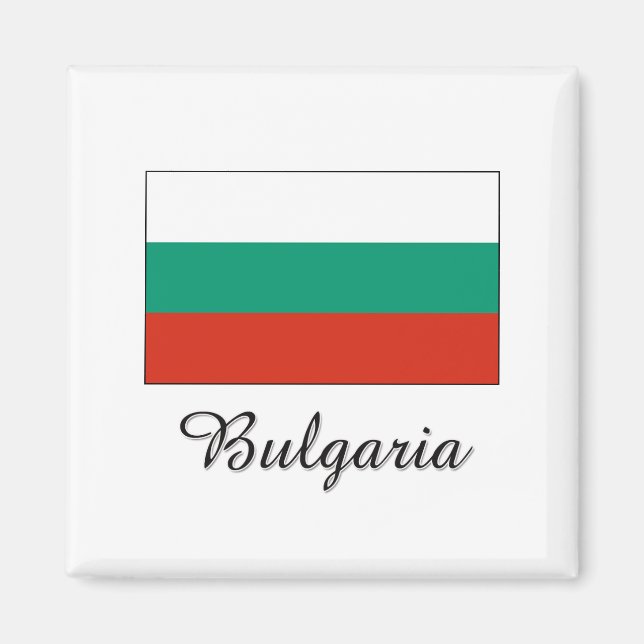 Bulgarien Flagga Design Magnet (Framsidan)