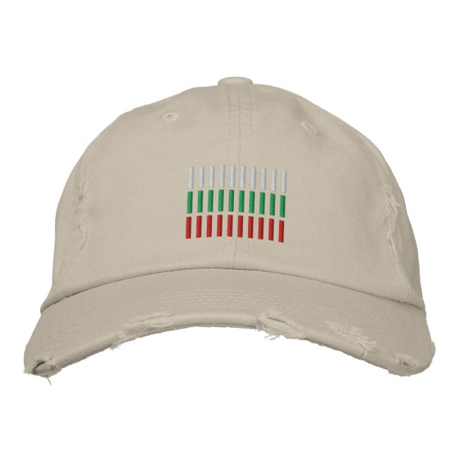 Bulgarien Flagga Embroidery Broderad Keps (Framsida)