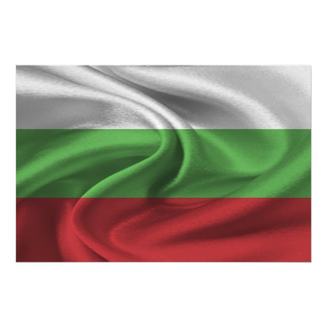 Bulgarien Flagga Fototryck (Framsidan)