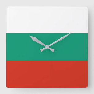 Bulgarien Flagga Fyrkantig Klocka