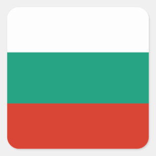 Bulgarien Flagga Fyrkantigt Klistermärke