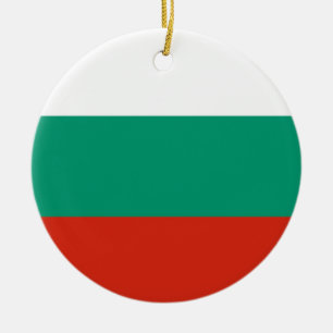 Bulgarien Flagga Julgransprydnad Keramik