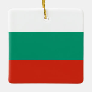 Bulgarien Flagga Julgransprydnad Keramik