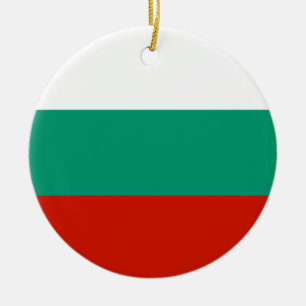 Bulgarien flagga julgransprydnad keramik