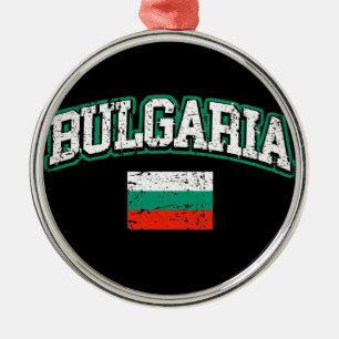 Bulgarien Flagga Julgransprydnad Metall