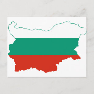 Bulgarien Flagga karta BG Vykort
