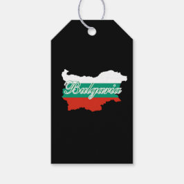 Bulgarien flagga karta presentetikett