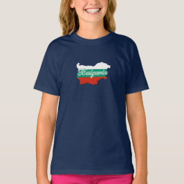 Bulgarien flagga karta t shirt