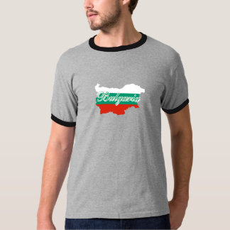 Bulgarien flagga karta t shirt