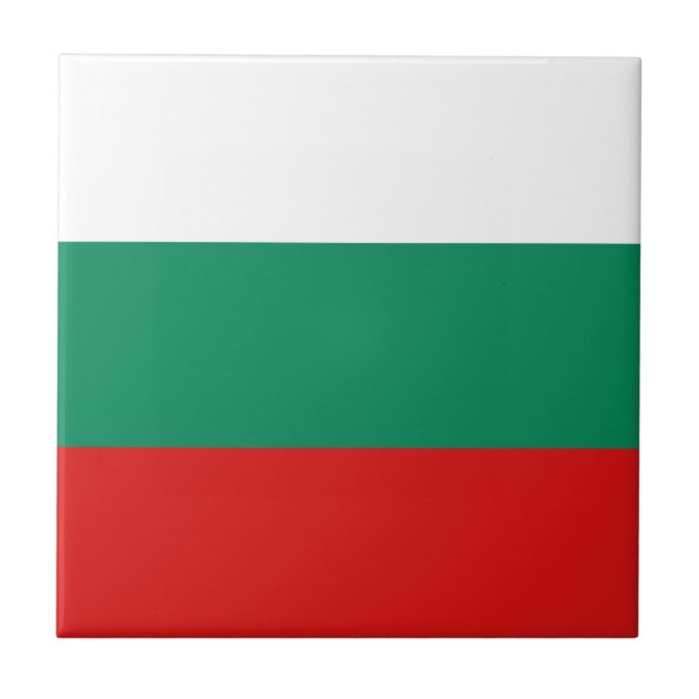 Bulgarien Flagga Keramisk Platta Kakelplatta (Framsidan)