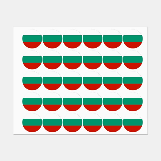 Bulgarien flagga klistermärke (Ark)