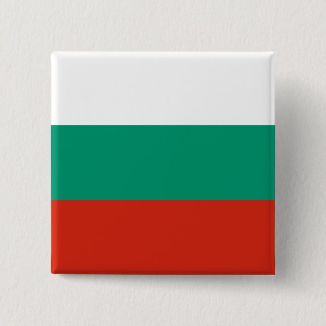 Bulgarien Flagga Knapp (Framsida)