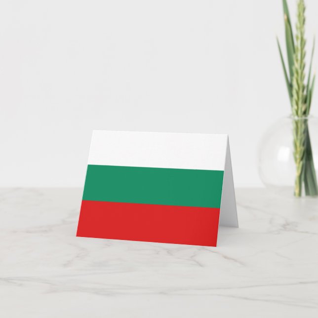 Bulgarien Flagga Notecard Kort (Framsida)