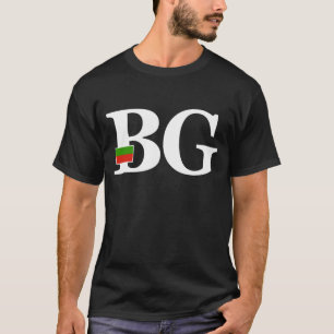 Bulgarien Flagga och Land Initialer T Shirt