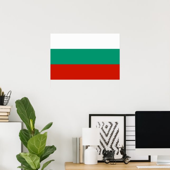 Bulgarien flagga poster (Hemmakontoret)