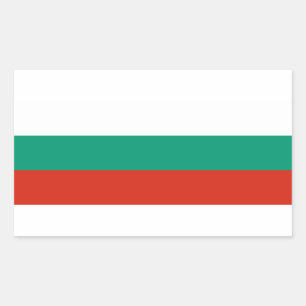 Bulgarien Flagga Rektangulärt Klistermärke