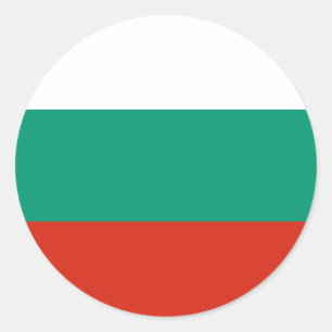 Bulgarien Flagga Runt Klistermärke