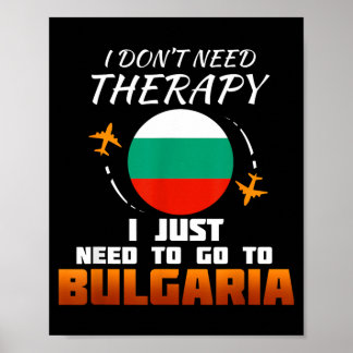 Bulgarien flagga skjorta rolig Bulgarien semester Poster