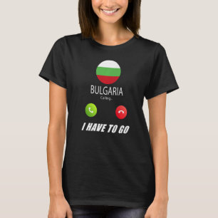 Bulgarien Flagga Souvenir Bulgarien ringer upp T Shirt