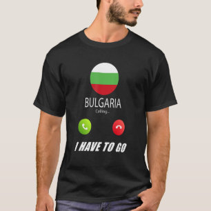 Bulgarien Flagga Souvenir Bulgarien ringer upp T Shirt