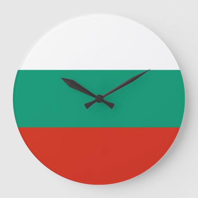 Bulgarien Flagga Stor Klocka (Framsida)