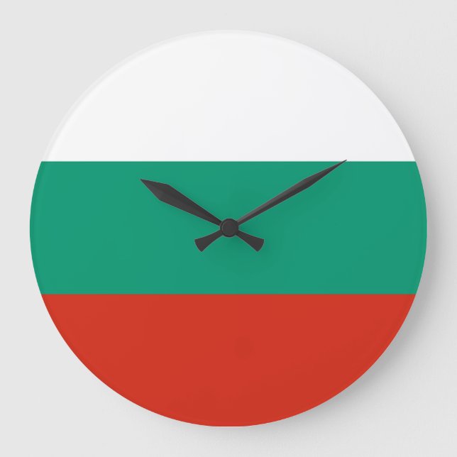 Bulgarien Flagga Stor Klocka (Framsida)