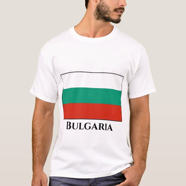Bulgarien Flagga T Shirt (Framsida)
