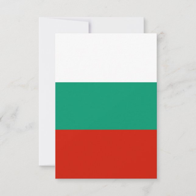 Bulgarien flagga tack kort (Framsida)