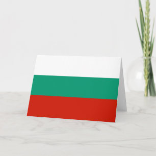 Bulgarien flagga tack kort