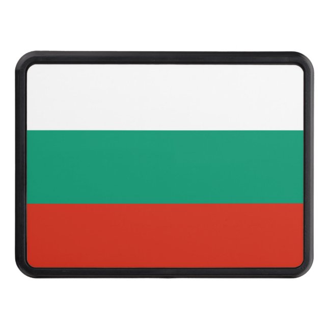 Bulgarien flagga Trailer Hitch Cover Dragkroksskydd (Framsidan)
