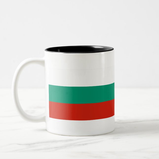 Bulgarien Flagga Två-Tonad Mugg (Vänster)