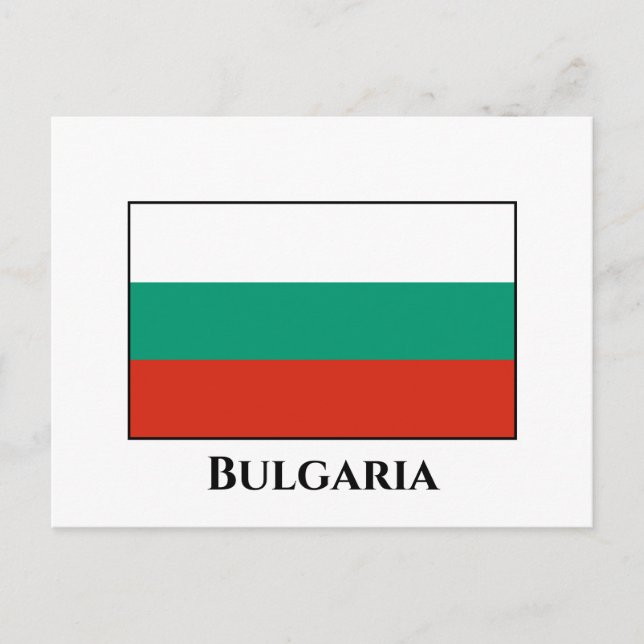 Bulgarien Flagga Vykort (Framsida)