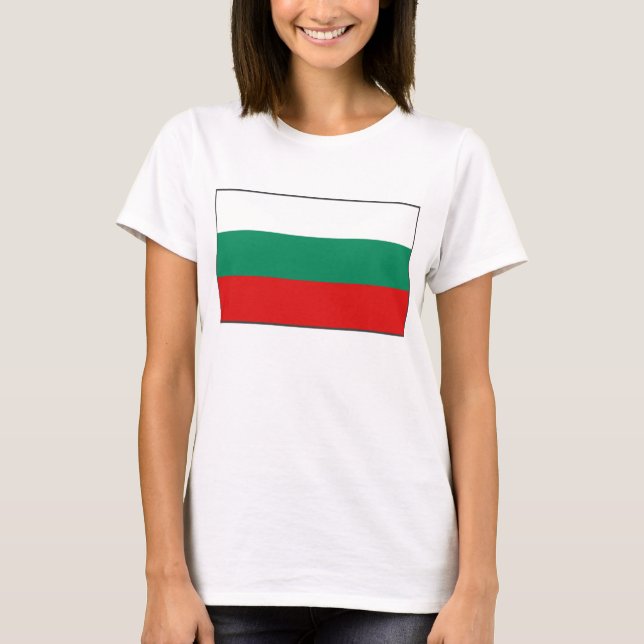 Bulgarien Flagga x Karta T-Shirt (Framsida)